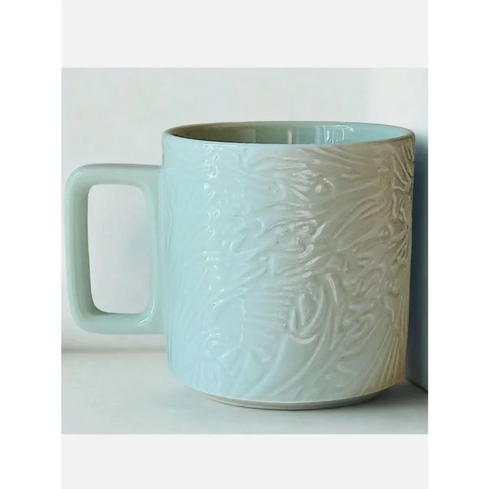 Starbucks Mint Green Siren Mermaid Tail Textured Ceramic Collectible  Coffee Mug
